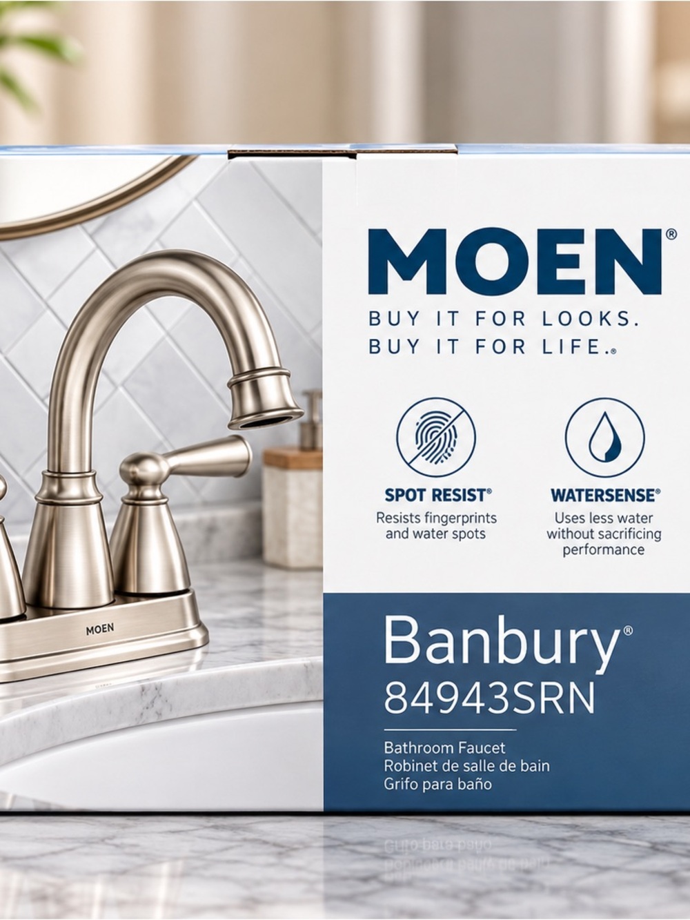 Moen Banbury Bathroom Faucet in Brushed Nickel Finish